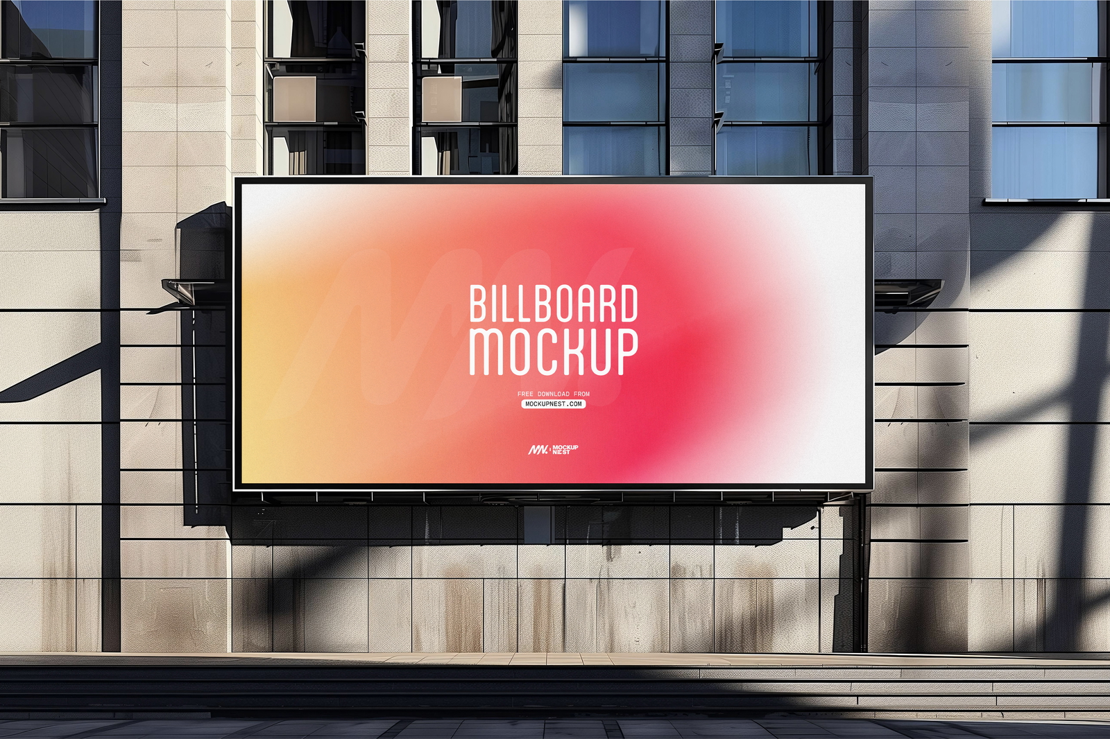 Street Banner or Bill Board Mockup Template Design